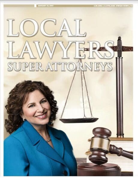 Close-up of Roni Sokol as featured in Cleveland Jewish News" Local Lawyers / Super Attorneys" section, January 2017.